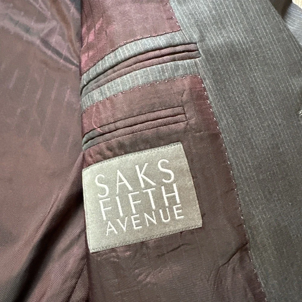 46L Ermenegildo Zegna 15 Milmil 15 Sport Coat Blazer Jacket Men's Gray Saks‎